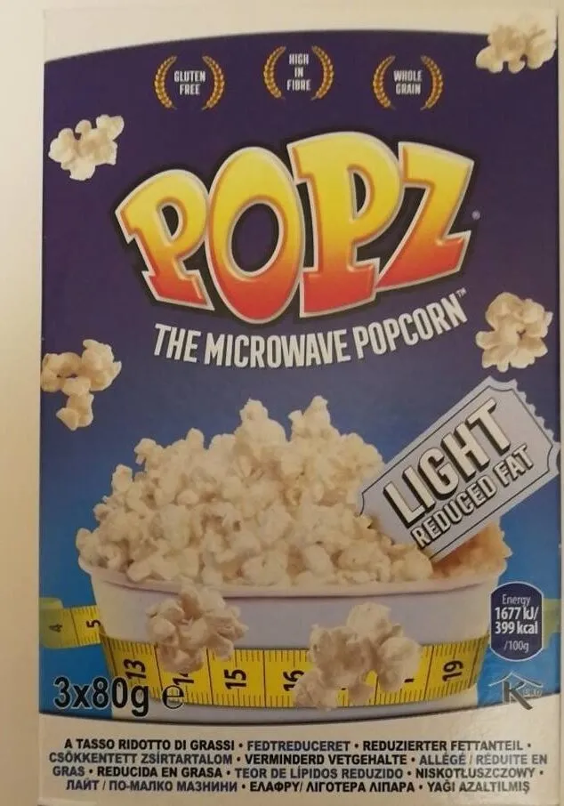 The microwave popcorn light reduced fat