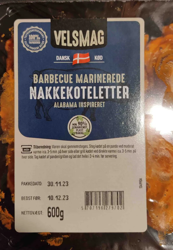 BBQ marinerede nakkekoteletter