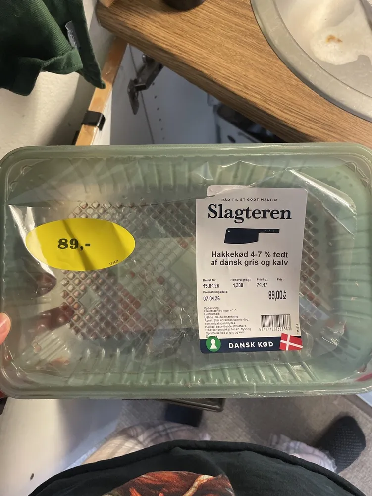 Hakket 4-7% Fedt Af Dansk Gris Og Kalv