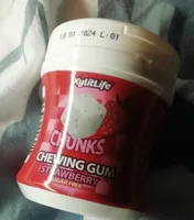 Chunks chewing gum strawberry sugar free