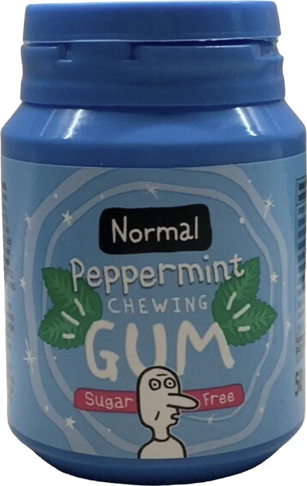 Peppermint chewing gum ( sugar free)
