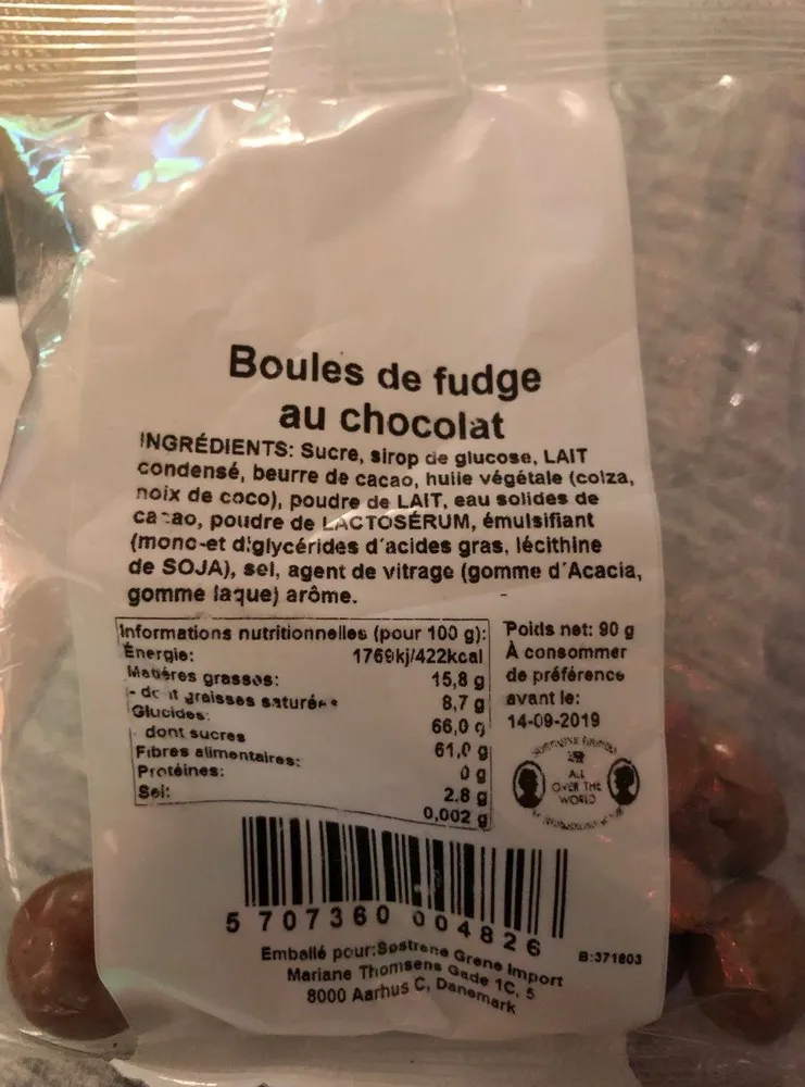 Boules de fudge au chocolat