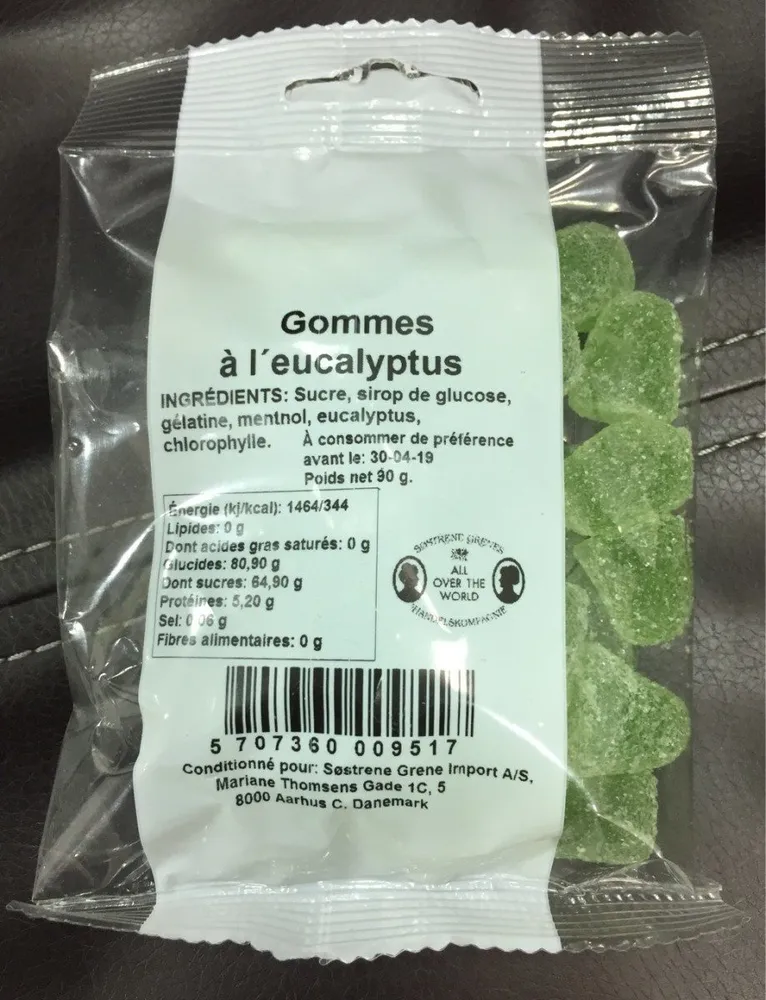 Gomme a l'eucalyptus