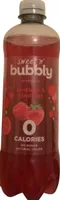 Boisson sucrée pétillante saveur fraise et framboise