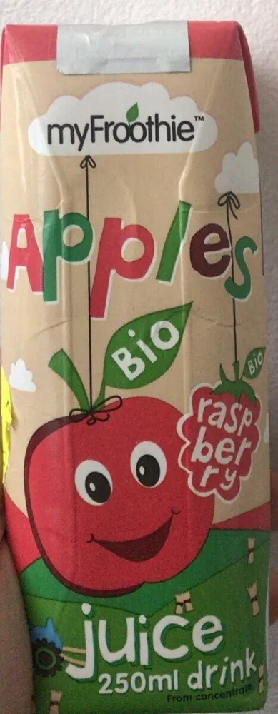 Boisson bio à la pomme et à la framboise