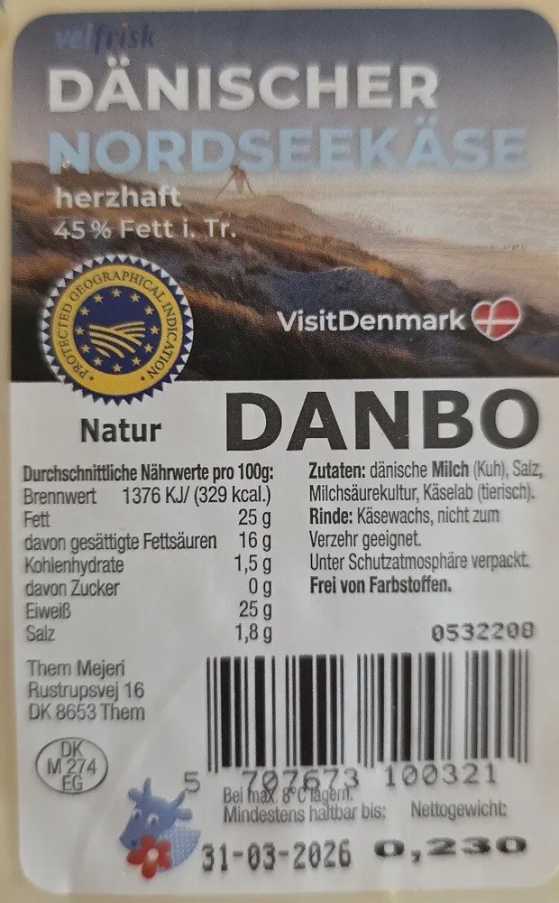 Dänischer Nordseekäse