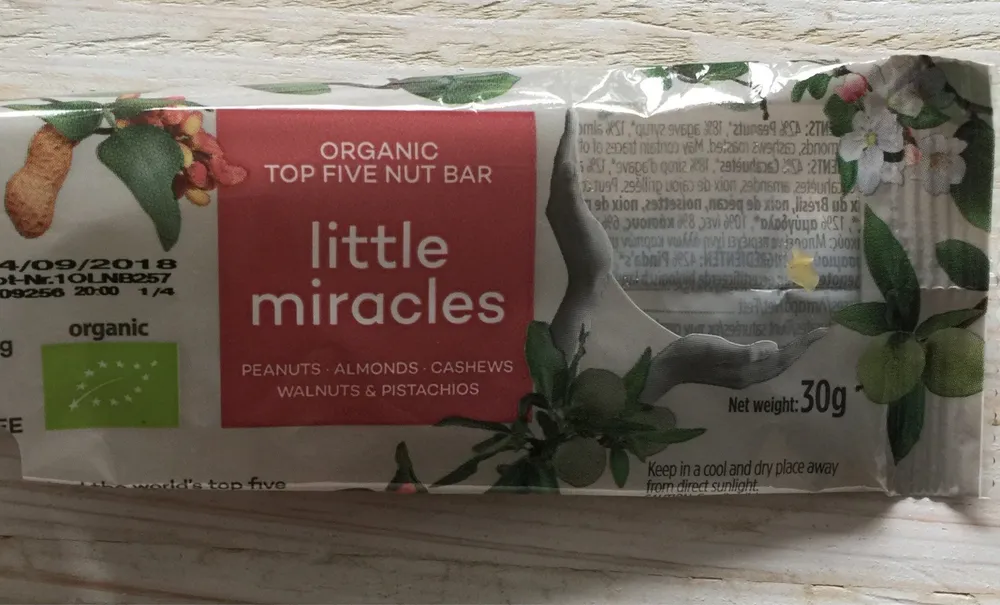 Barre cacahuète amande pistache