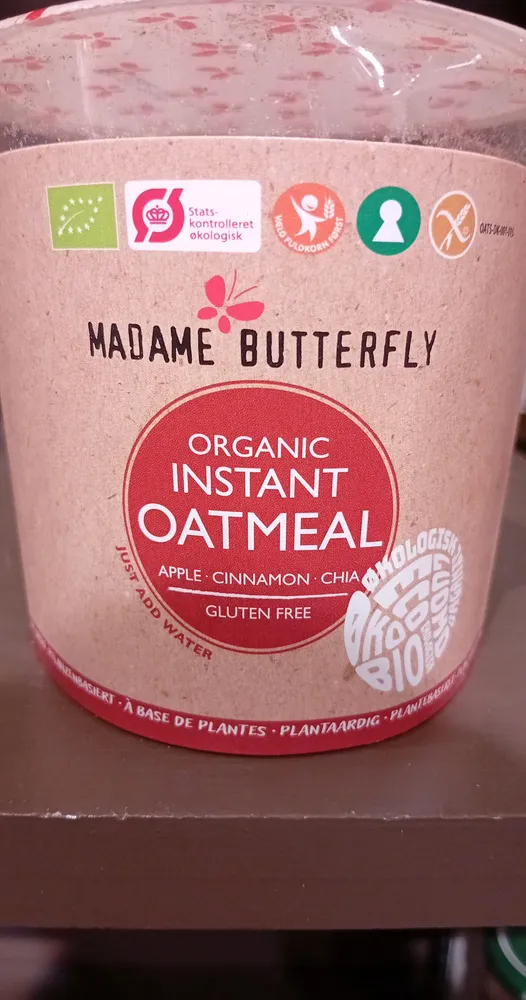 ORGANIC INSTANT OATMEAL APPLE · CINNAMON · CHIA