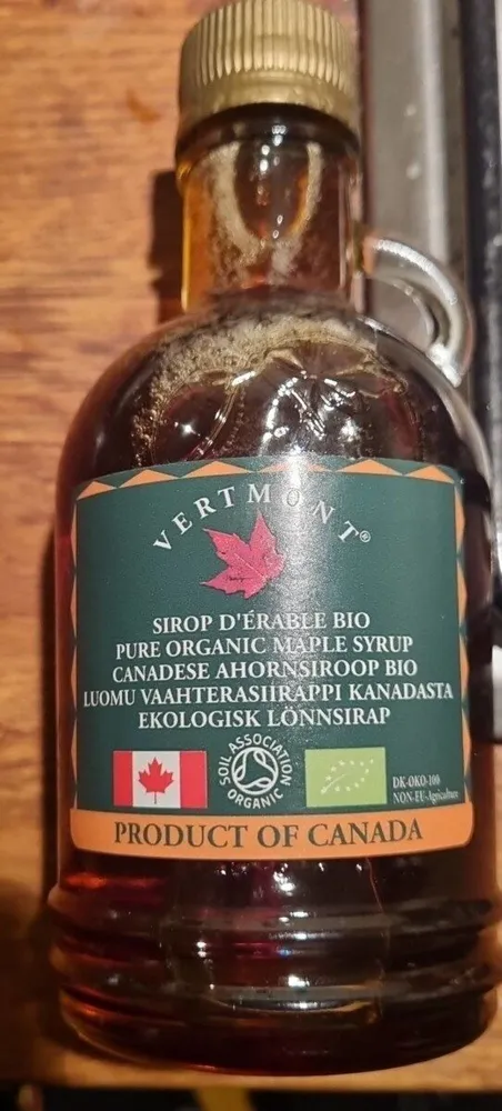 Pure organic maple syrup