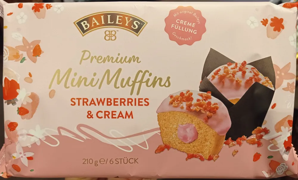 Mini muffins strawberry & cream