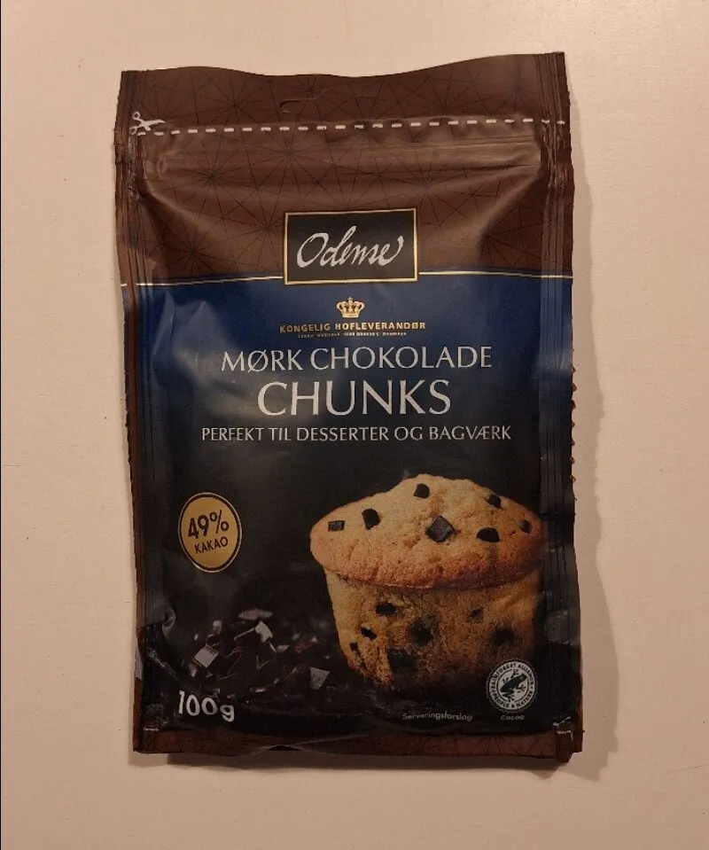 Chunks af mørk chokolade