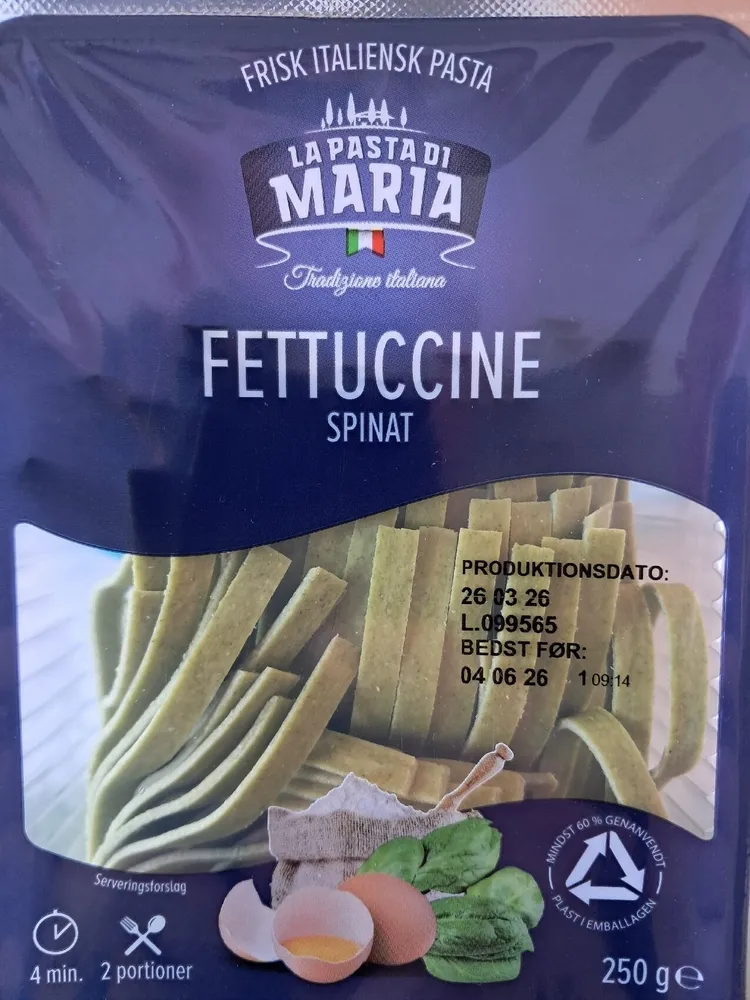 fettuccine spinat