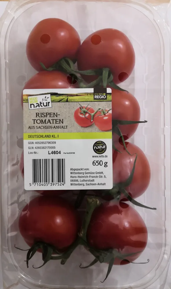 Ich bin Regio MAXIMUM natur Rispentomaten