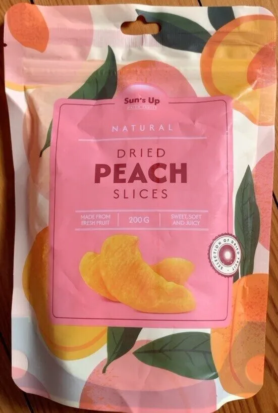Dried peach slices