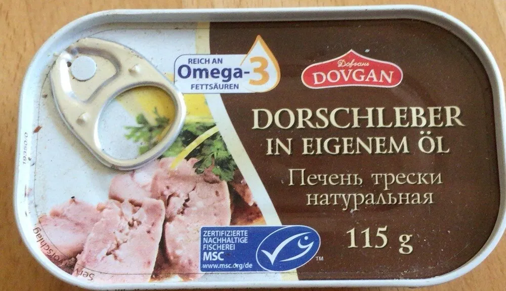 Dorschleber in eigenem Öl