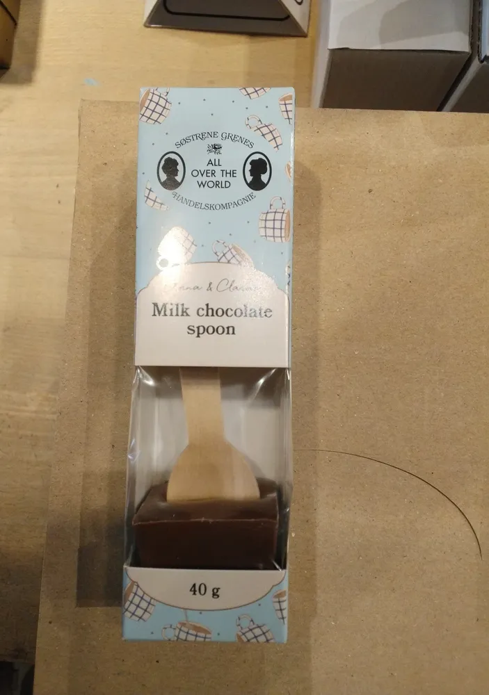 Milk chocolate spoon
