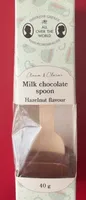 Milk chocolate spoon hazelnut