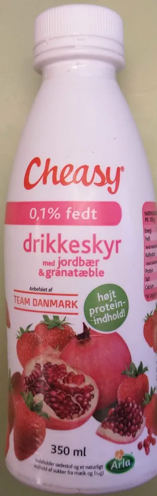 Drikkeskyr med jordbær & granatæble
