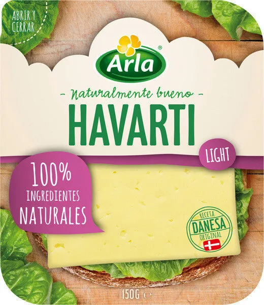 Queso havarti light danés lonchas