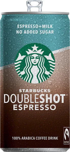 Doubleshot café espresso con leche sin azúcar añadido