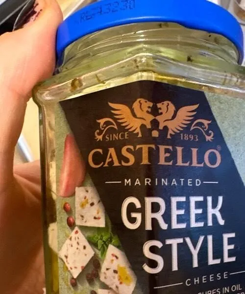 Greek Style Cheese Cubes in Oil with Garlic & Herbs