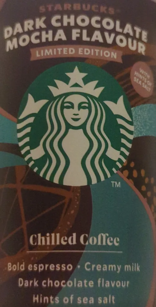 Dark chocolate mocha flavour chilled coffee