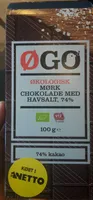 Økologisk mørk chokolade med havsalt, 74%