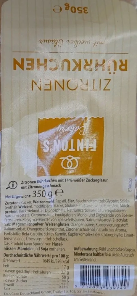Zitronen Rührkuchen