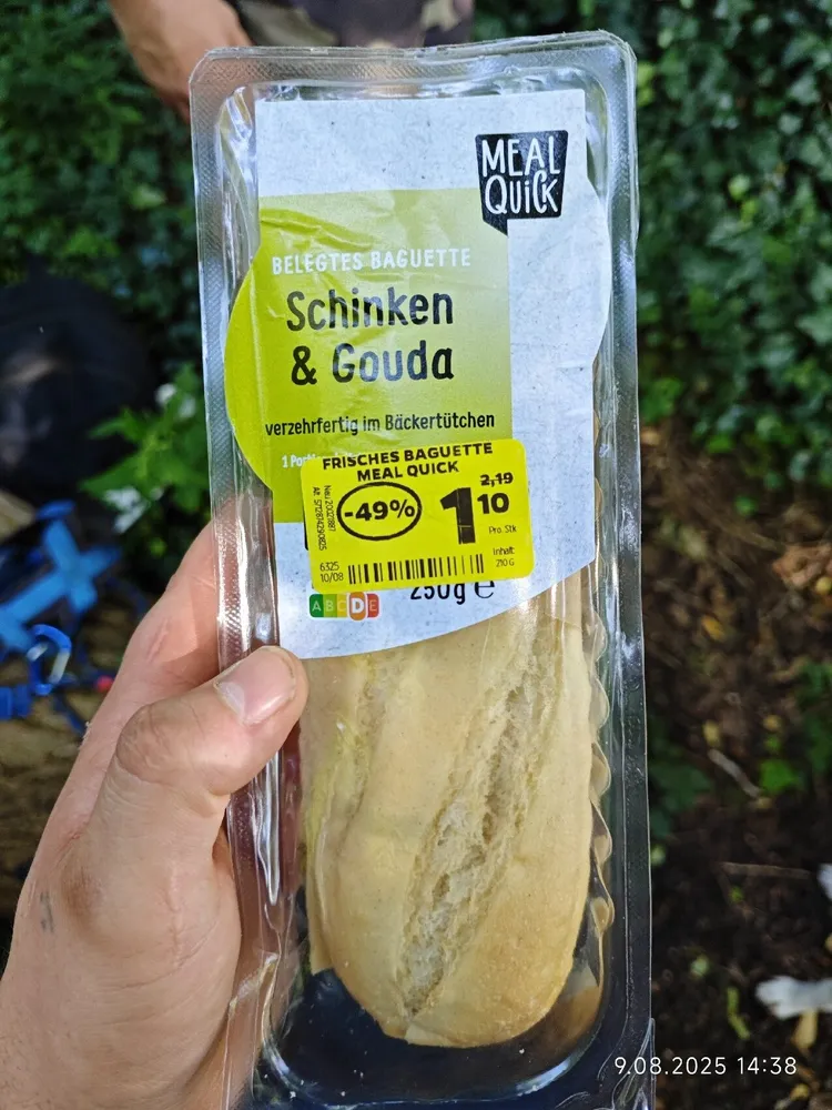 Belegtes Baguette Schinken & Gouda