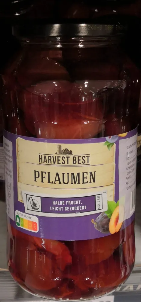 Pflaumen, halbe Frucht, leicht gezuckert