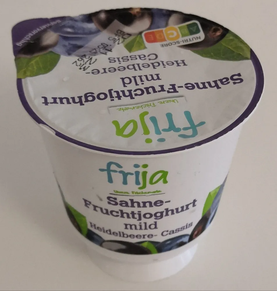 Sahne-Fruchtjoghurt, mild, Heidelbeere-Cassis