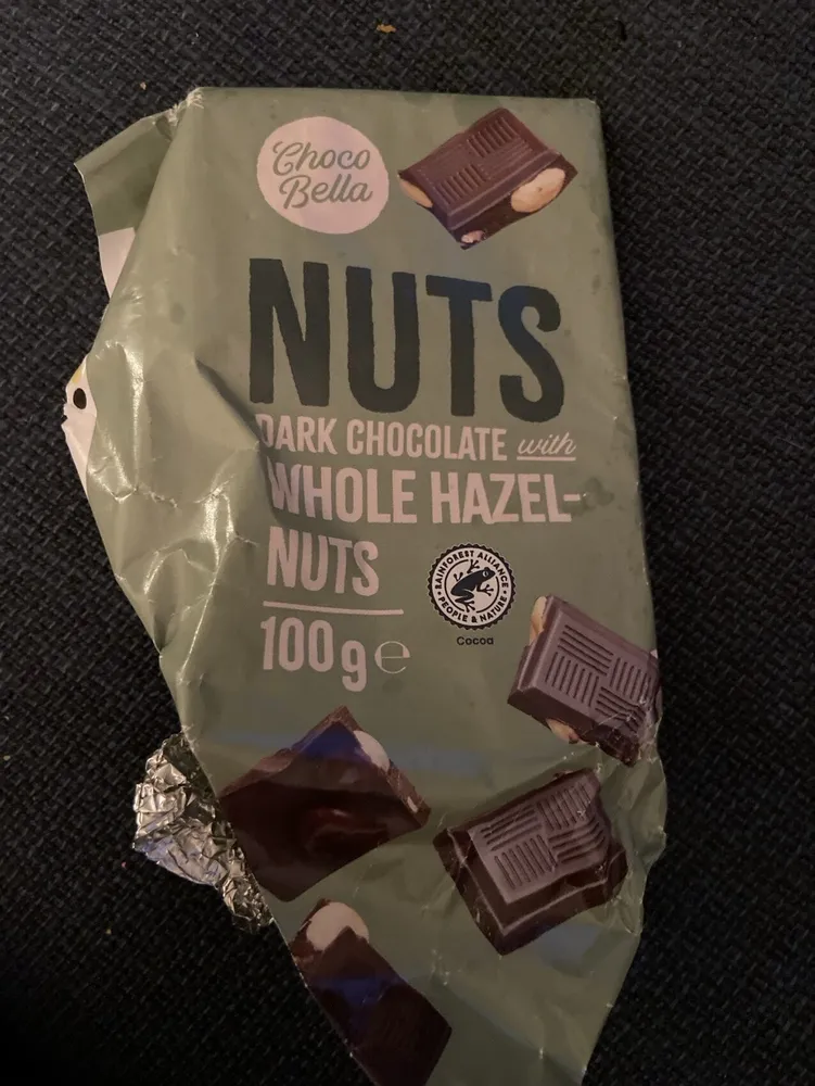 Dark Chocolate With Whole Hazelnuts