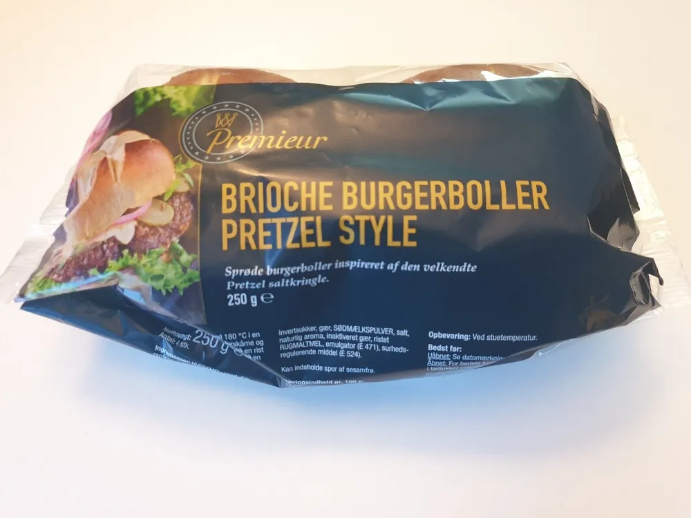 Brioche Burgerboller Pretzel Style