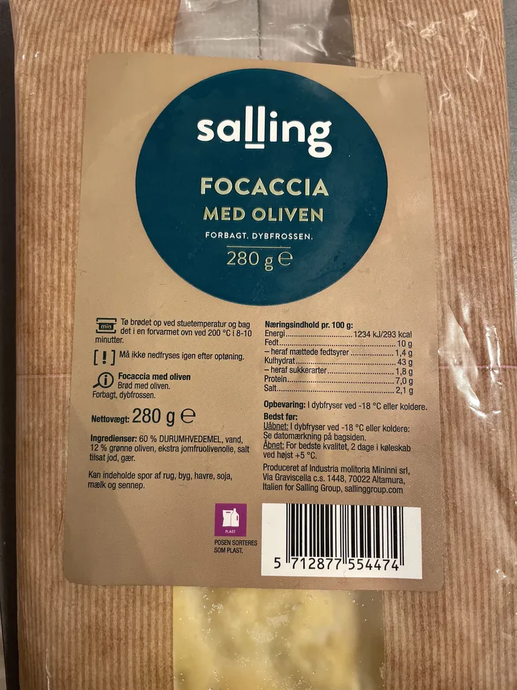 Frocaccia Med Oliven