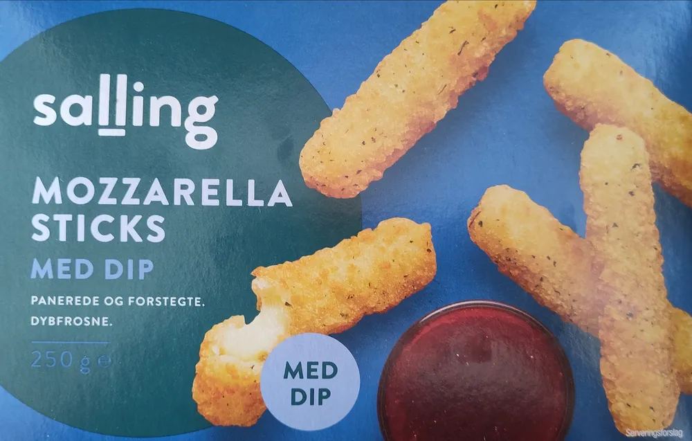 Mozzarella sticks med dip