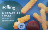 Mozzarella sticks med dip
