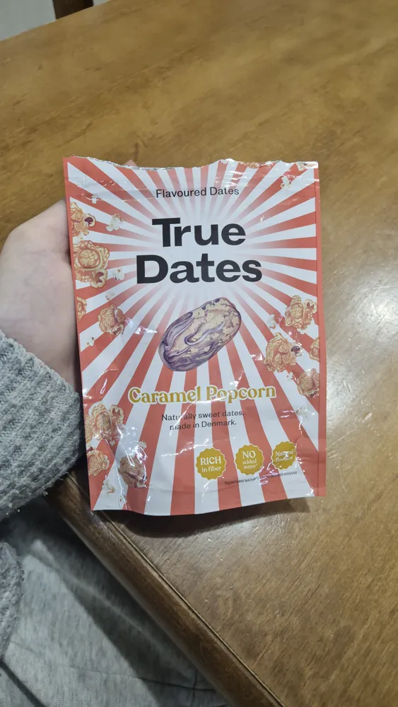 Flavoured dates caramel popcorn