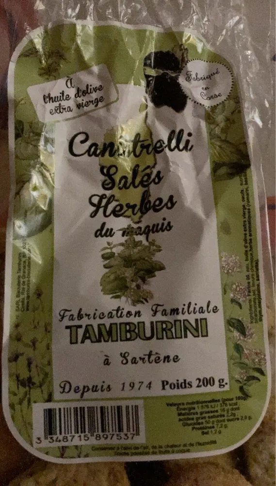 Canistrelli salés Herbes du Maquis