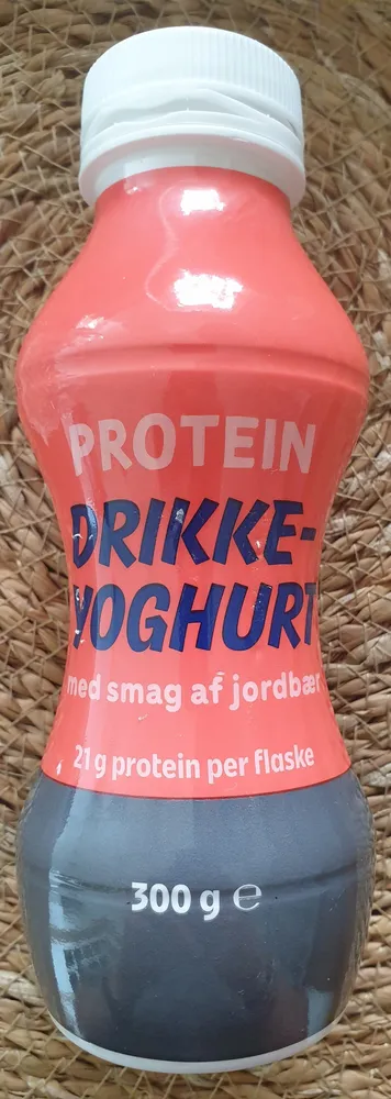 Proteindrikkeyoghurt med smag af jordbær