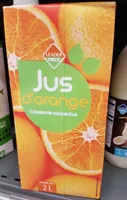 Jus d'orange à base de concentré
