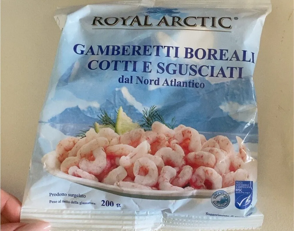 gamberetti boreali cotti e sgusciati