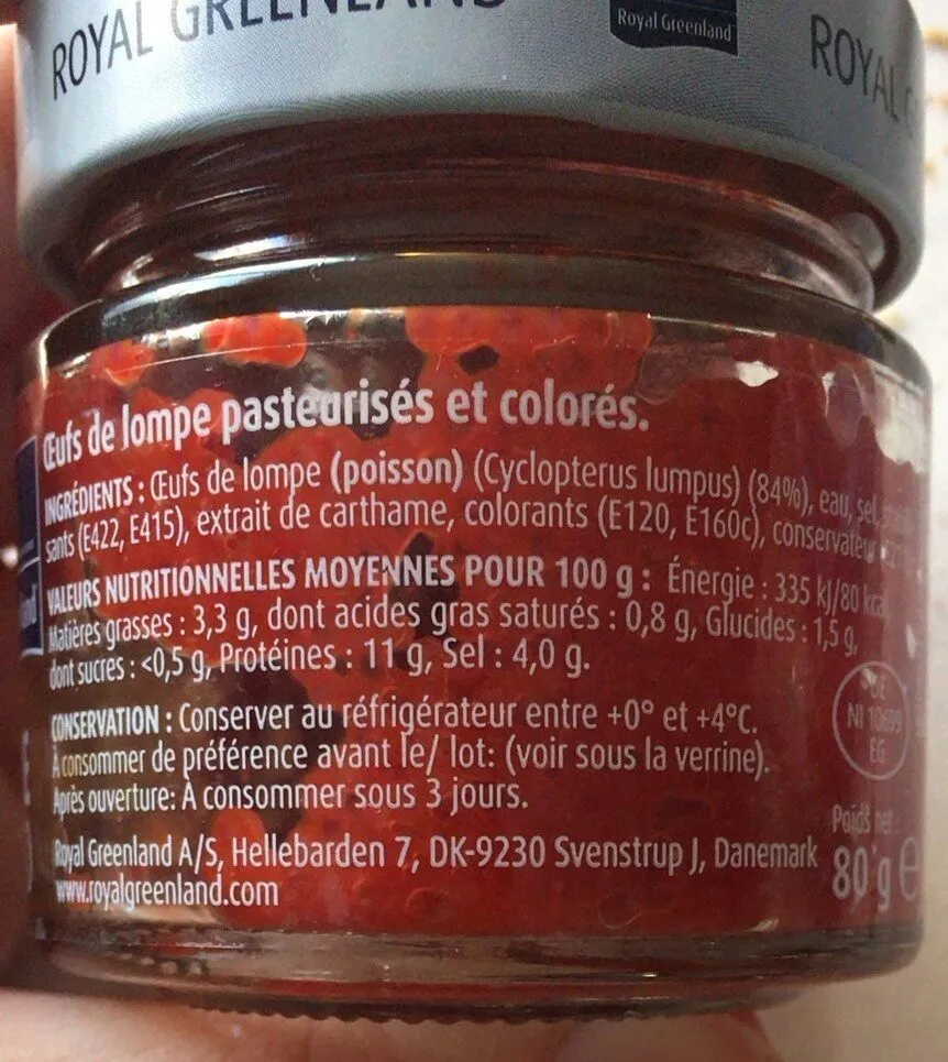 Oeufs de lompe rouges