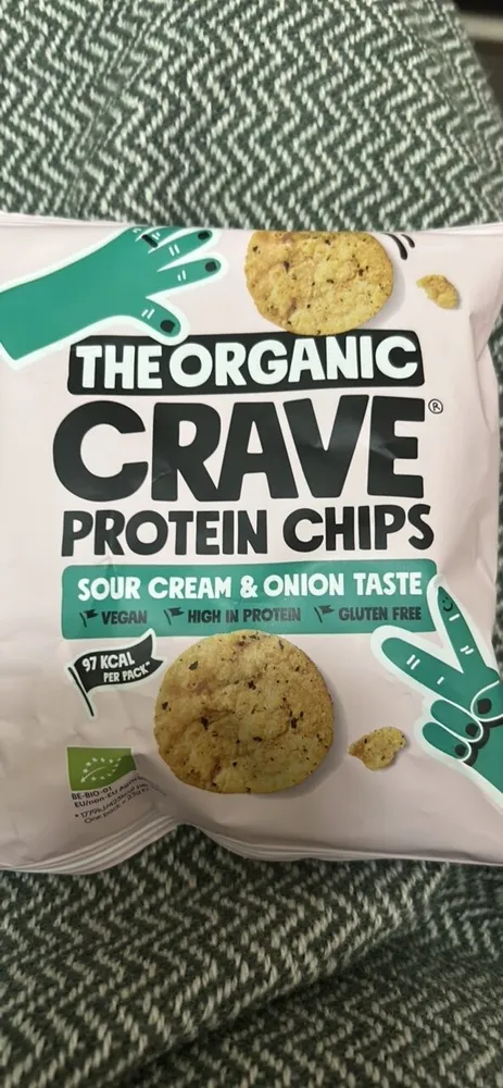 THE ORGANIC CRAVE PROTEIN CHIPS SOUR CREAM & ONION TASTE