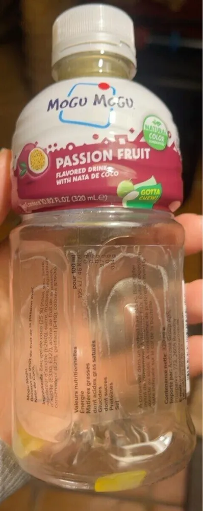 Passion Fruit Flavored Drink with Nata de Coco