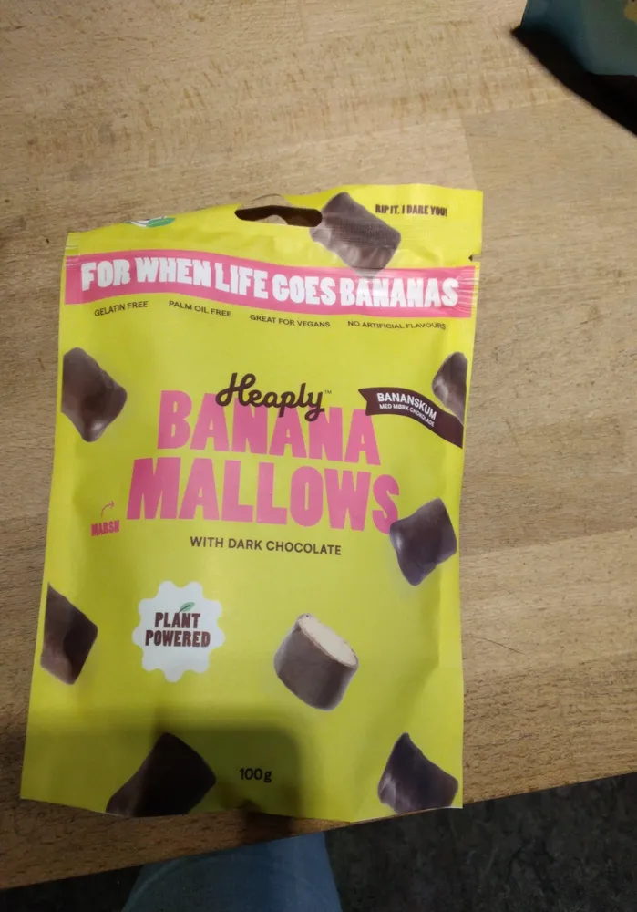 Dark chocolate banana mallows