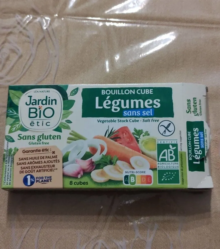Bouillon cube légumes sans sel