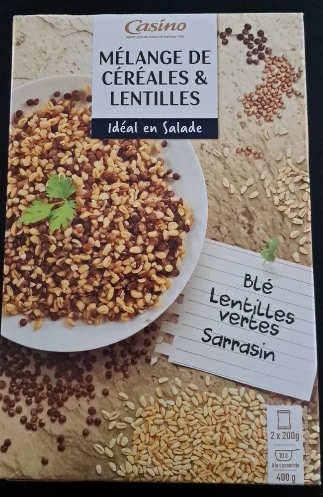 Melange céréales et lentilles