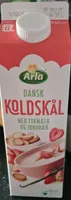 Koldskål med tykmælk og jordbær