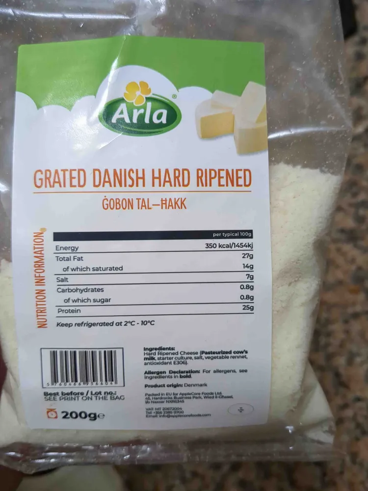 Grated Danish Hard Ripened