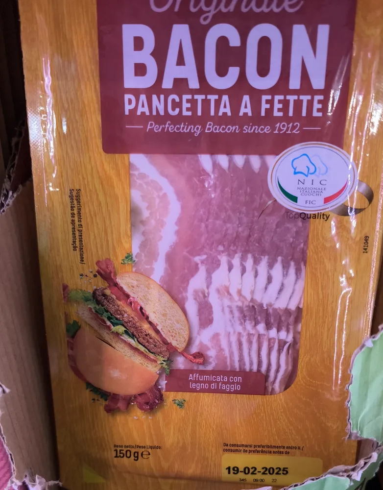 Bacon pancetta affumicata